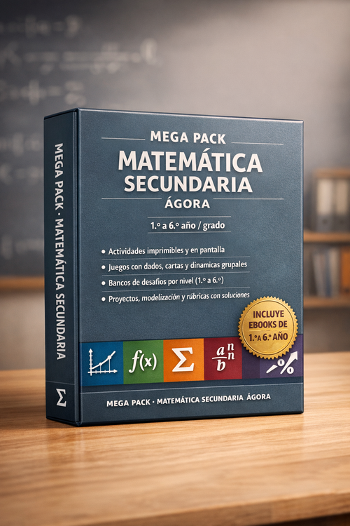 PACK Secundaria Matematica AGORA (6 Niveles + BONUS)